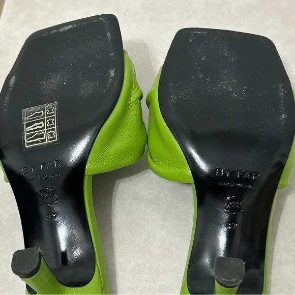 BY FAR Green Lana Heeled Sandals - Picture 5 of 11